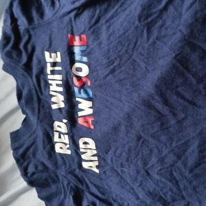 Okie dokie red white and awesome 12 month tee